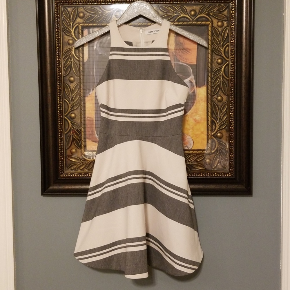 Elizabeth and James tank dress gray cream L122